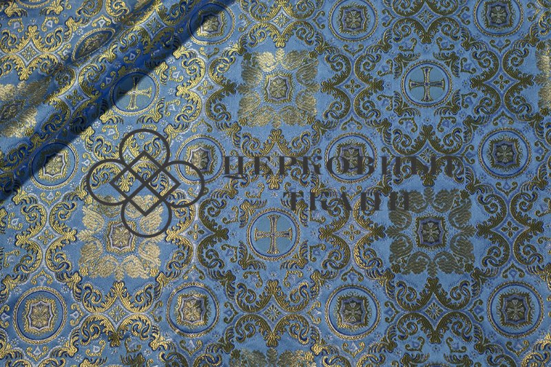 church-brocade-blue-gold-ornament