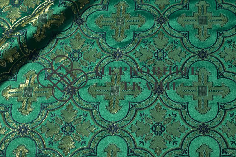 -Church-fabric-green-gold